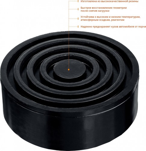 Резиновая опора ЗУБР Профессионал РШ-45 для домкрата d105/h45мм 43005-45 - изображение 2