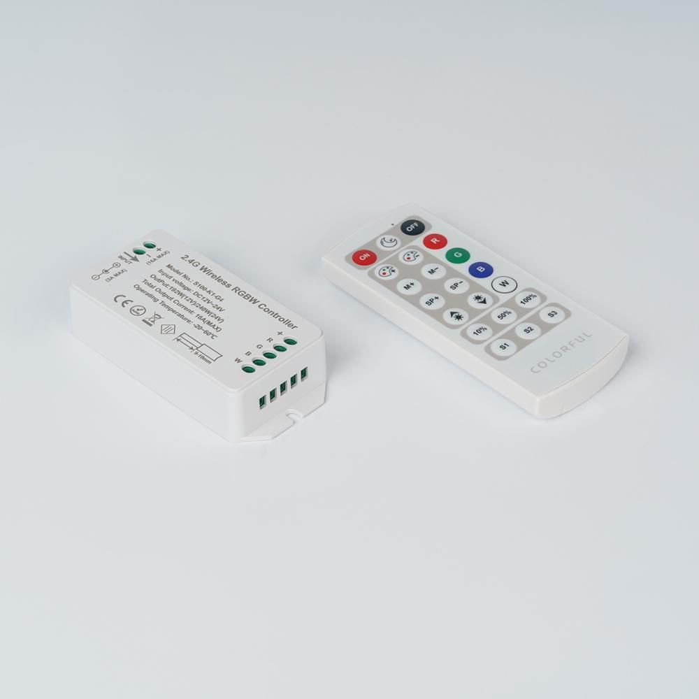 Контроллер RGBW,SWG 2.4G с пультом, 21 кноп., DC12/24V, 021387