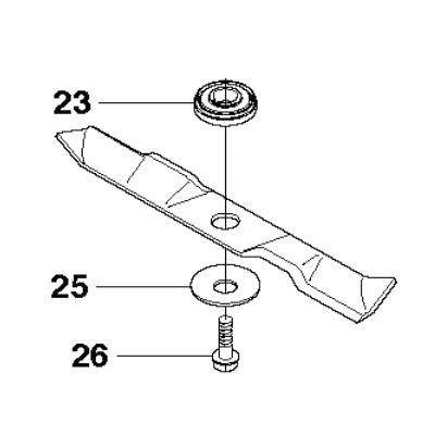 Нож Rider 11,13,15 Husqvarna (cтарый код 5055445-01) 5796525-10
