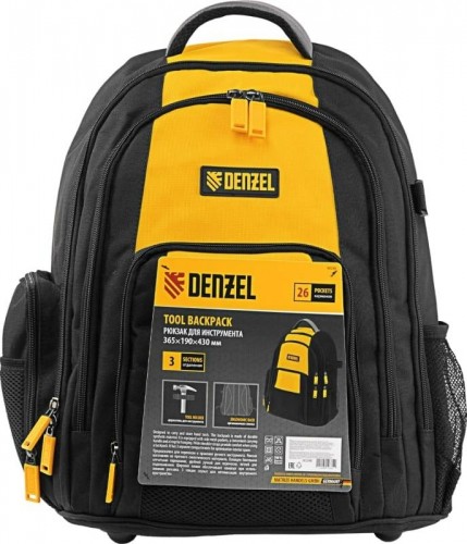 Рюкзак для инструмента Denzel 90 296 365х190х430 мм, 3 отделения, 26 карманов 90296 - изображение 2