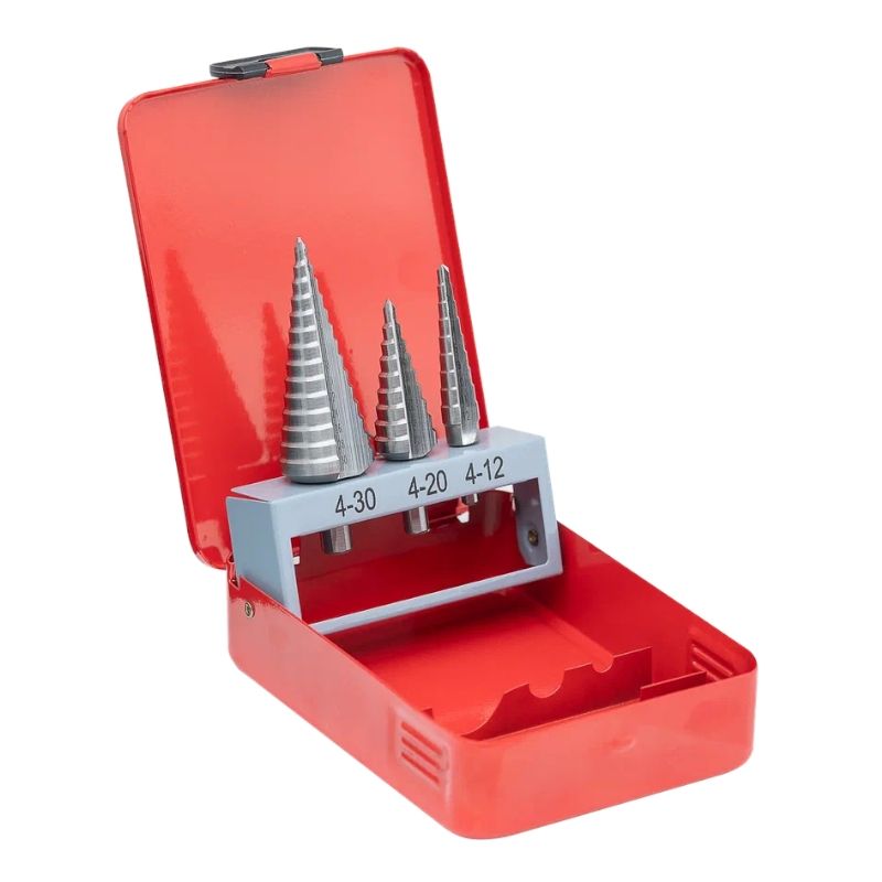 Набор ступенчатых сверл с прямой канавкой RODMIX 3 шт, 4-12, 4-20, 4-30