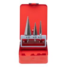 Набор ступенчатых сверл с прямой канавкой RODMIX 3 шт, 4-12, 4-20, 4-30 - изображение 4