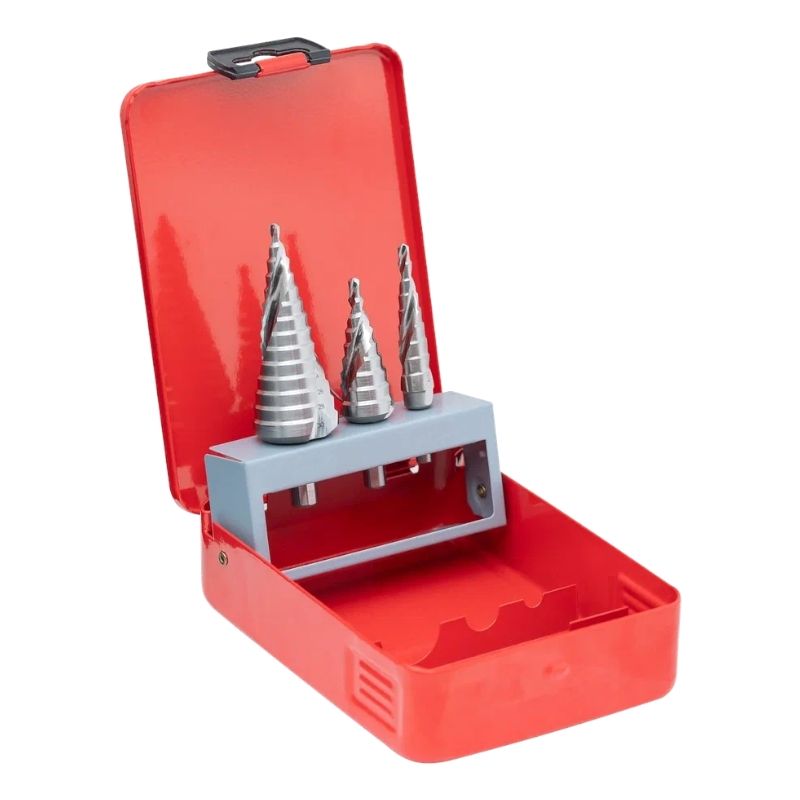 Набор ступенчатых сверл со спиральной канавкой RODMIX 3 шт, 4-30, 5-35, 6-38