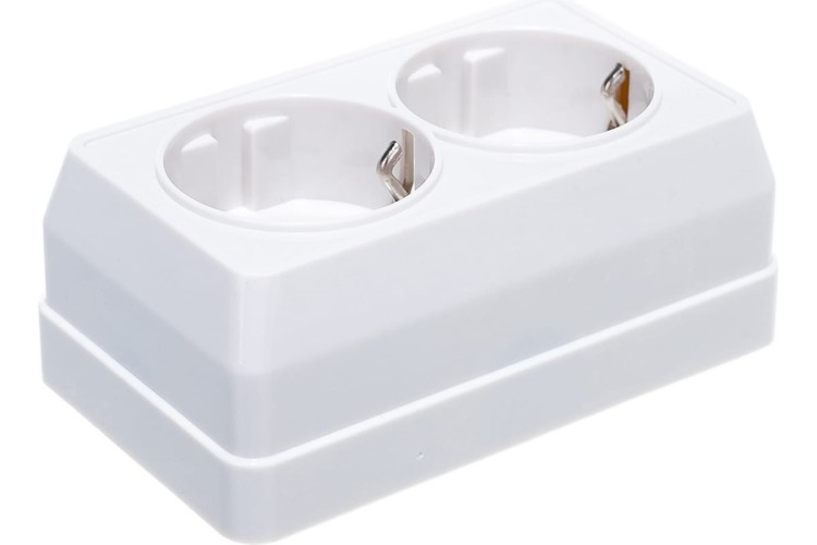 Розетка 2-местная IEK ОКТАВА РС22-3-ОБ 16А  с заземлением белая ERO21-K01-16-DC - изображение 3