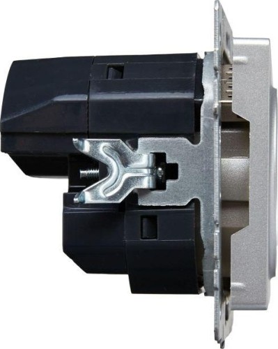 Розетка IEK BRITE РЮш10-1-БрА 16А с USB A+A 2.1A с заземл. защ. штор BR-R14-16-U21-D21-K47 - изображение 3