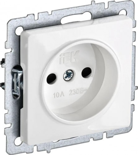 Розетка IEK BRITE РС10-1-0 10а без защ. шторок BR-R10-10-K01