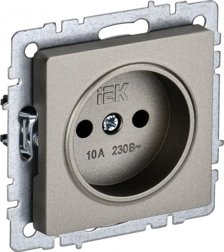Розетка IEK BRITE РС10-1-0 10а без защ. шторок шампань BR-R10-10-K37