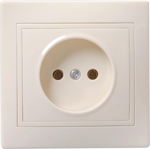 Розетка IEK Кварта 1-м сп 10а ip20 без заземл. крем. ERK13-K33-10-DM