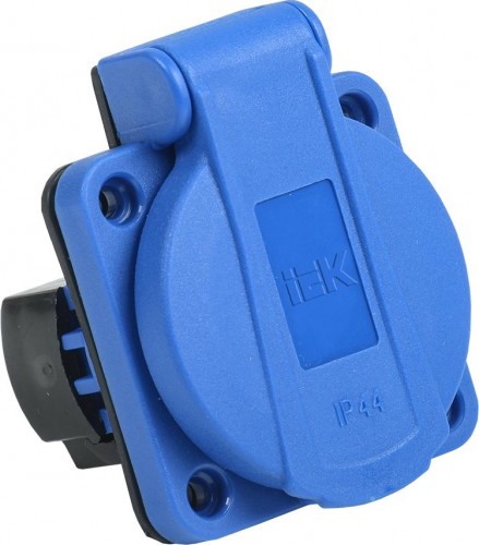 Розетка IEK MAGNUM 2P панельная рп11-3 с защ. крышкой с заземл. PSN71-016-3-2-44-K07