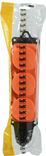 Розетка IEK ОМЕГА РБ33-1-0м 3-м ip44 каучук оранж. PKR61-016-2-K09 - изображение 2