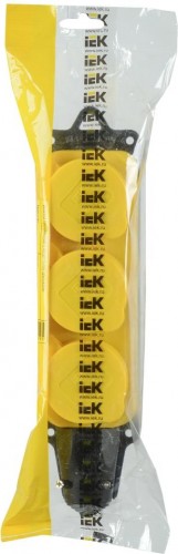 Розетка IEK ОМЕГА РБ33-1-0м 3-м ip44 каучук желт. PKR61-016-2-K05 - изображение 2