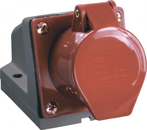 Розетка IEK ССИ-125 оп 32а 380в 3p+pe+n ip44 PSR12-032-5