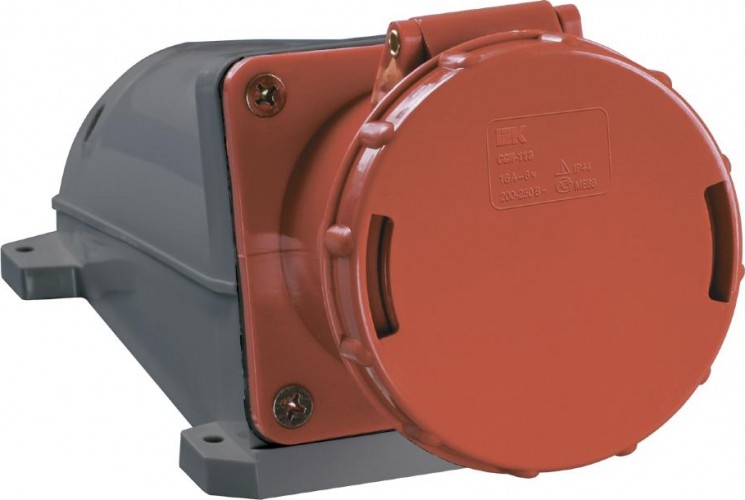 Розетка IEK ССИ-134 оп 63а 380в 3p+pе ip54 PSR12-063-4