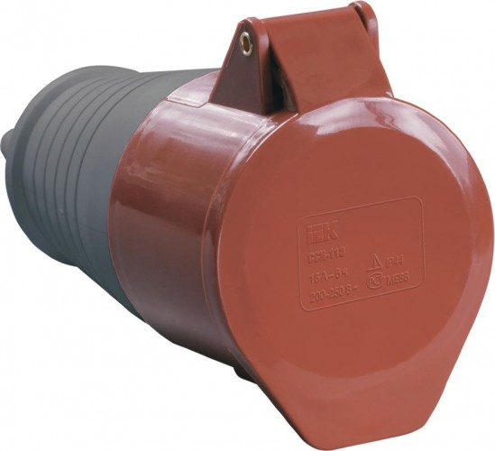 Розетка IEK ССИ-214 кабельная 16а 380в 3p+pе ip44 PSR22-016-4