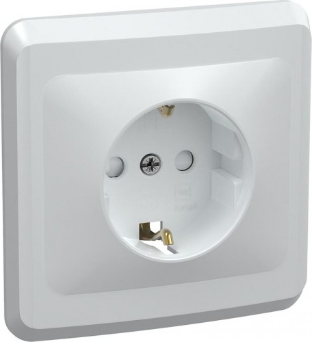 Розетка IEK Вега РС10-3 1-м сп с заземл. контактом 16а ERV11-K01-16-DM