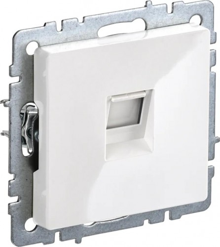 Розетка компьютерная IEK BRITE РК10-БрБ RJ45 кат.5E белая BR-K10-1-K01