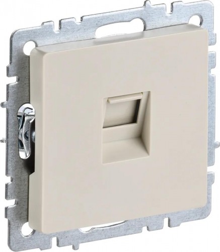 Розетка компьютерная IEK BRITE РК10-БрКр RJ45 кат.5E беж. BR-K10-1-K10