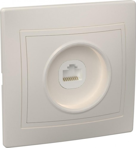 Розетка компьютерная IEK Кварта РК10-ККм 1-м IP20 крем. EKK10-K33-DM