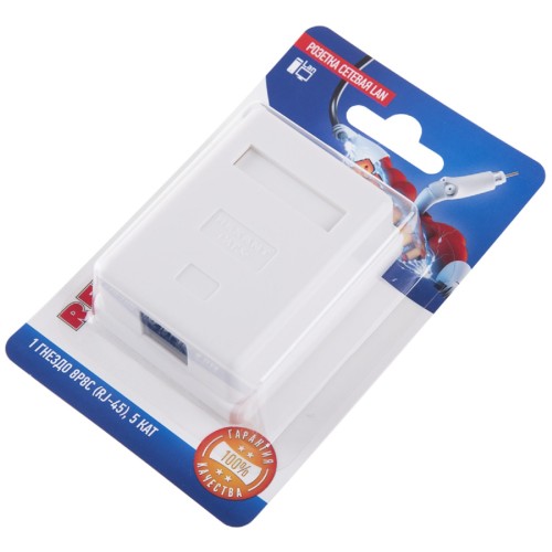 Розетка компьютерная REXANT 06-0104-B сетевая LAN, на стену, 1 гнездо 8Р8С (RJ-45), CAT - изображение 3