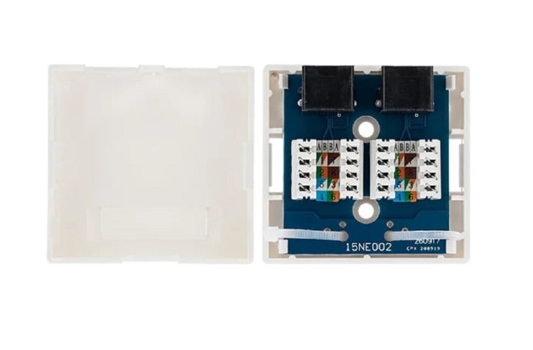 Розетка компьютерная REXANT 03-0136 внешняя, 2-порта RJ-45 (8P8C), UTP, CAT 6 - изображение 3