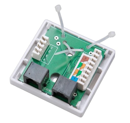 Розетка компьютерная+телевизионная REXANT 03-0120 внешняя, RJ-45(8P8C) + RJ-11(6P-4C), UTP - изображение 3