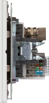 Розетка компьютерная+телевизионная Kranz KR-78-0722-1 Round, перламутр - изображение 2