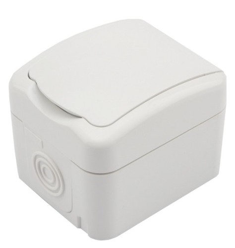 Розетка Kranz KR-78-0604 одноместная Mini OG IP54, с зазем., о/у, белая - изображение 2