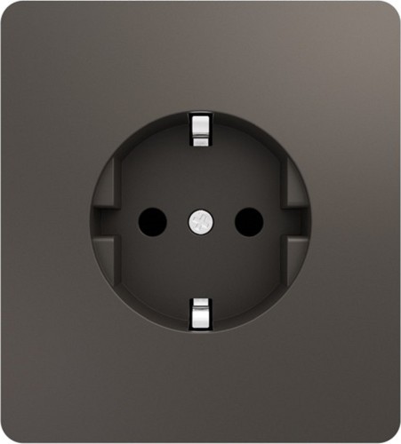 Розетка Kranz KR-78-0701-2 Round 1-ая, со шторками, титан