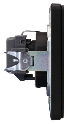 Розетка Kranz KR-78-0701-3 Round 1-ая, со шторками, оникс - изображение 4