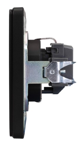 Розетка Kranz KR-78-0701-3 Round 1-ая, со шторками, оникс - изображение 2