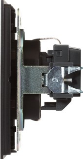 Розетка Kranz KR-78-0701-5 Strong 1-ая со шторками, антрацит - изображение 2