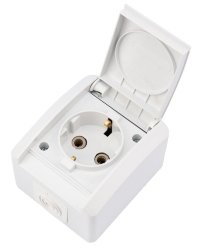 Розетка Kranz KR-78-0814 одноместная (керамика) INDUSTRIAL IP54 с заземлени