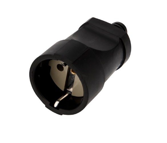 Розетка разборная REXANT 11-8529 Евро с з/к 16А черная