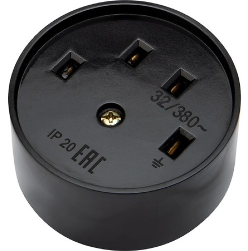 Розетка REXANT 11-8525 РШ для электрической плиты 32А, 380В, 3Р+РЕ (ОУ) ч