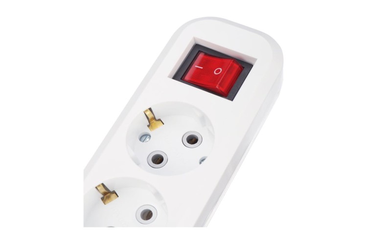 Розетка REXANT 11-8706 3 гнезда с кнопкой c заземлением - изображение 3