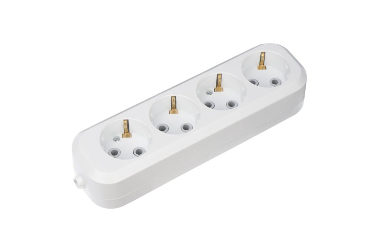 Розетка REXANT 11-8707 4 гнезда c заземлением