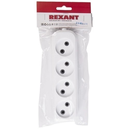 Розетка REXANT 11-8715 4 гнезда без заземления - изображение 4