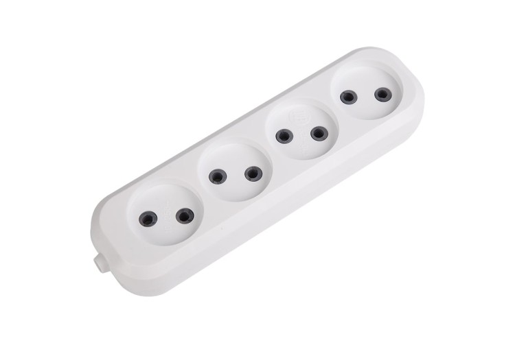 Розетка REXANT 11-8715 4 гнезда без заземления