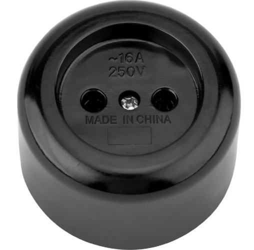 Розетка штепсельная REXANT 11-8980 карболитовая открытой установки б/з 16А, черная - изображение 2