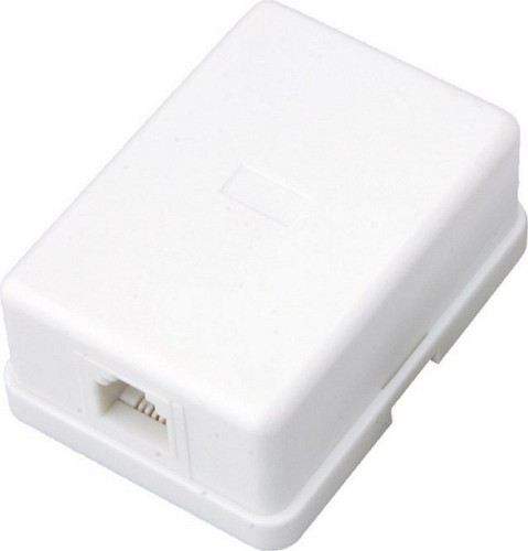Розетка телефонная REXANT 03-0001 внешняя, 1 порт RJ-14 (6p4c)