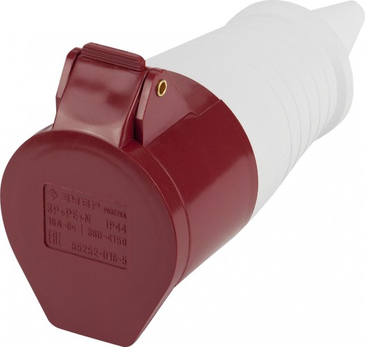 Розетка ЗУБР Мастер переносная, 16a, 400b, 6ч. 55252-016-5