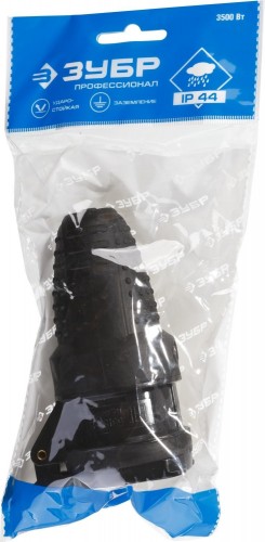 Розетка ЗУБР Профессионал обрезиненная, 16A/250B, IP44 55187-B - изображение 3