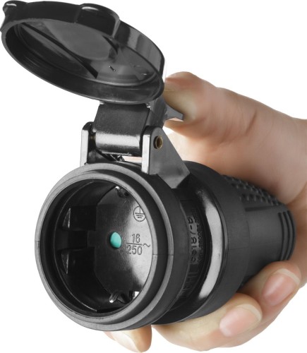 Розетка ЗУБР Профессионал обрезиненная, 16A/250B, IP44 55187-B - изображение 5