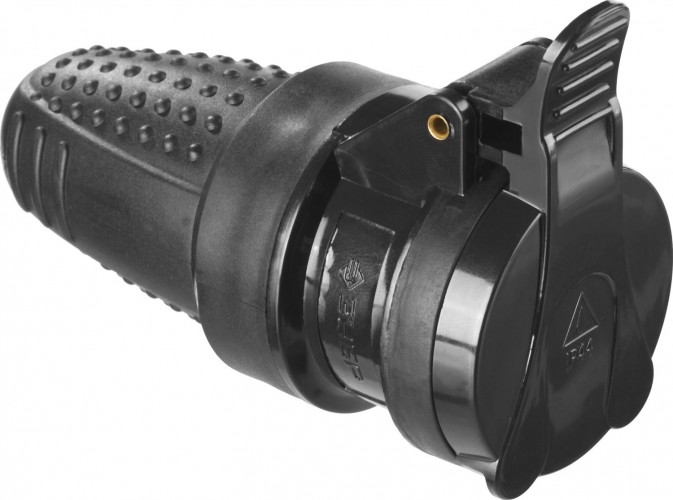 Розетка ЗУБР Профессионал обрезиненная, 16A/250B, IP44 55187-B - изображение 2