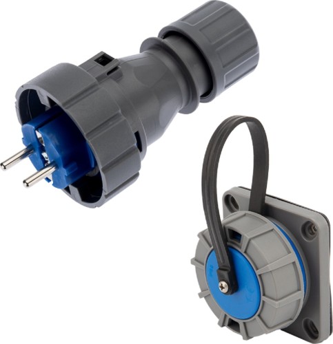 Розеточная колодка REXANT 111-013-124 фланцевая + вилка 16А