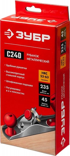 Рубанок столярный ЗУБР С240 металлический 235х50 мм. 18640-23_z02 - изображение 5