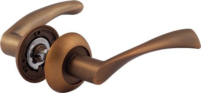 Ручка дверная НОРА-М 100 А AL комплект "Матовый кофе" 16088