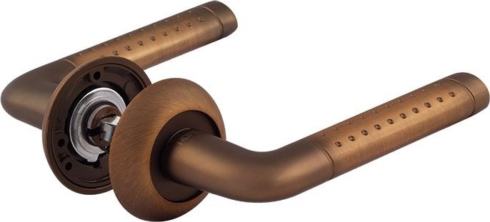 Ручка дверная НОРА-М 101 А AL комплект "Матовый кофе" 16052