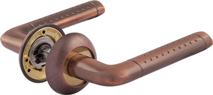 Ручка дверная НОРА-М 101 А AL комплект "Старая медь" 15315