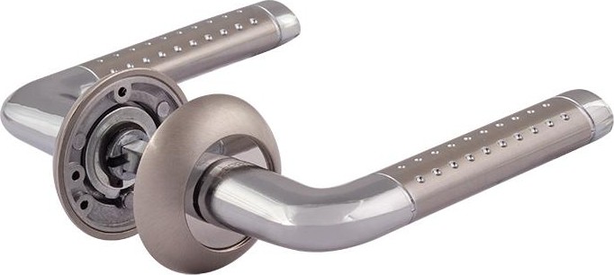 Ручка дверная НОРА-М 101 А AL комплект Матовый никель" 15301